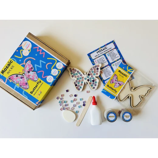هلو كيدز صندوق فن الفسيفساء للأطفال والكبار , شكل الفراشة - هلو كيدز - Image 2