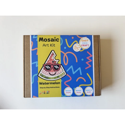 HelloKids Mosaic Art Kit, Watermelon Shaped - HelloKids - Image 3