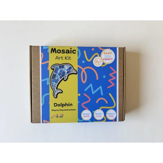 HelloKids Mosaic Art Kit, Dolphin Shaped - HelloKids - Image 3