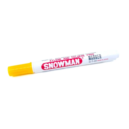 Snowman G12T Permanent Chisel Marker Yellow Snowman G12T Permanent Chisel Marker Yellow