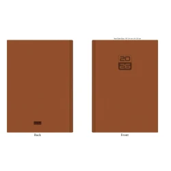 مفكرة كاستيلي اليومية للمكتب A11 (17×24 سم)، مادة توسان 455، ختم أعمى، مخطط يومي فاخر لتنظيم العمل والمكتب