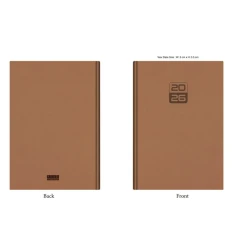 أجندة كاستيلي اليومية 2026 حجم A5 ‏14.5×20.5 سم, تصميم A09، 400 صفحة، ورق كريمي 70 جم، فتح يومي، تظليل رمضان، تجليد قوي، عربي/إنجليزي