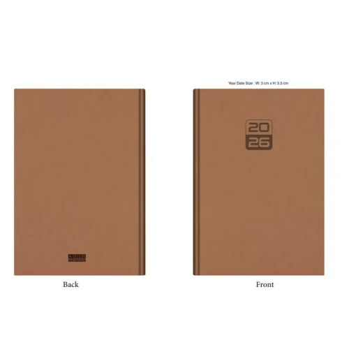 أجندة كاستيلي اليومية 2026 حجم A5 14.5×20.5 سم, تصميم A09، 400 صفحة، ورق كريمي 70 جم، فتح يومي، تظليل رمضان، تجليد قوي، عربي/إنجليزي أجندة كاستيلي اليومية 2026 حجم A5 14.5×20.5 سم, تصميم A09، 400 صفحة، ورق كريمي 70 جم، فتح يومي، تظليل رمضان، تجليد قوي، عربي/إنجليزي
