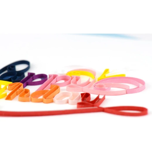 Quilling Card 3D Greeting Card – Happy Birthday Letter Design, Handmade Paper Art Card, Colorful Quilled Birthday Wishes Card for Women, Men and Kids, Unique Gift Card for Special Celebrations - Image 5