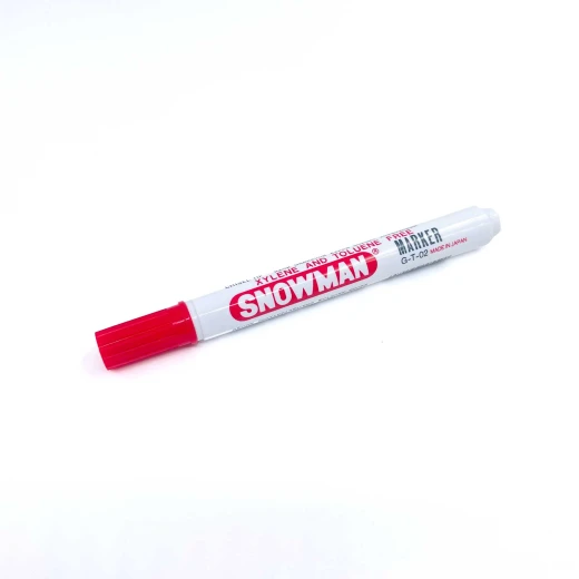 Snowman G12T Permanent Chisel Marker Red - Snowman - Image 3