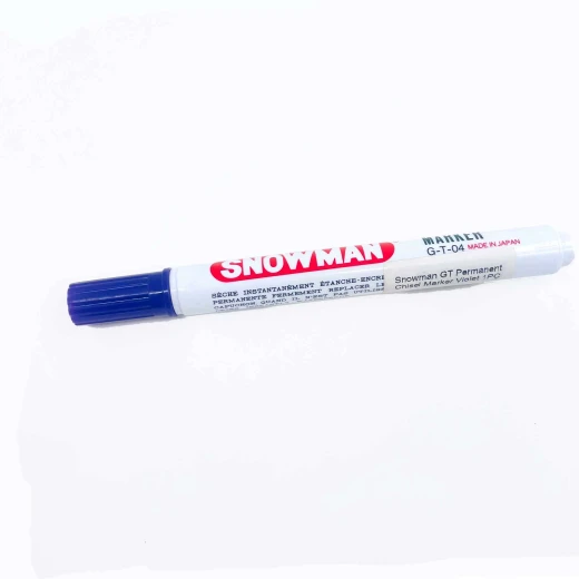 Snowman G12T Permanent Chisel Marker Blue Snowman G12T Permanent Chisel Marker Blue