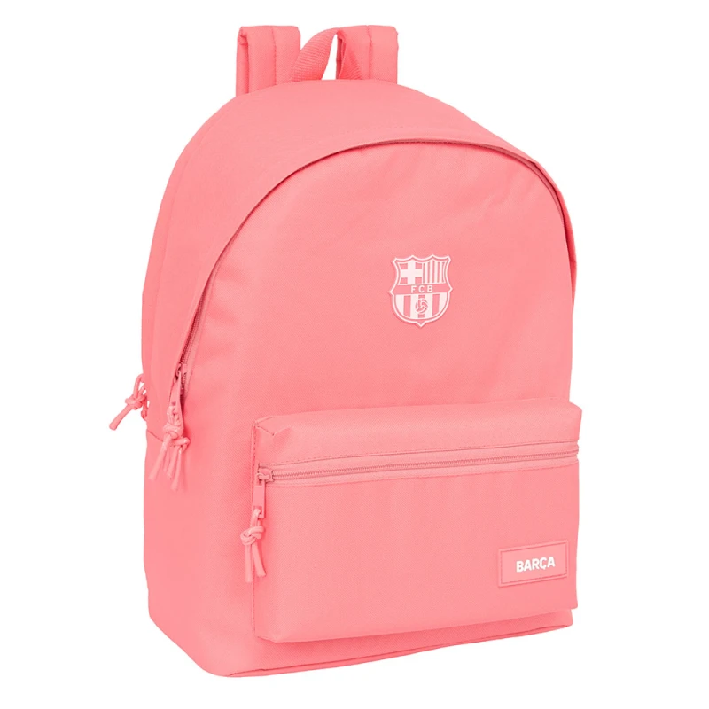 حقيبة ظهر مزدوجة 15.6 إنش + USB F.C. Barcelona Chica Coral – عملية وخفيفة مع مكان مبطن للابتوب، منفذ USB، مساحة واسعة، مناسبة للمدرسة والسفر والاستخدام اليومي من براند safta. - سافتا