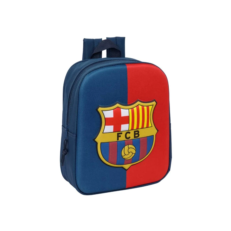 Safta 3D Mini Backpack F.C. Barcelona 3D – Lightweight mini backpack with sporty 3D FC Barcelona design, durable material, compact size, comfortable straps, perfect for kids, school, and daily outings. - safta