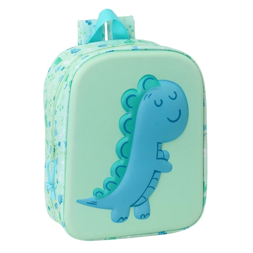 Safta 3D Mini Backpack Dino 3D – Fun and lightweight mini backpack with eye-catching dinosaur 3D design, durable material, compact size, comfortable straps, perfect for kids, school, and outings.