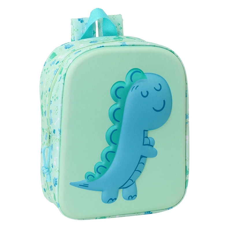 Safta 3D Mini Backpack Dino 3D – Fun and lightweight mini backpack with eye-catching dinosaur 3D design, durable material, compact size, comfortable straps, perfect for kids, school, and outings. - safta