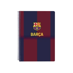 دفتر A5 80 ورقة غلاف قاسي FC Barcelona 25/26 – تصميم رسمي للنادي، غلاف متين، 80 صفحة، حجم عملي، مناسب للمدرسة والكتابة اليومية من براند safta.