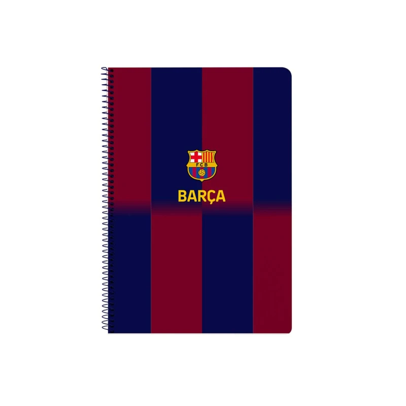 دفتر فوليو 80 ورقة غلاف قاسي FC Barcelona 25/26 – تصميم رسمي للنادي، غلاف متين للحماية، 80 صفحة، حجم كبير، مناسب للمدرسة والكتابة اليومية من براند safta. - سافتا
