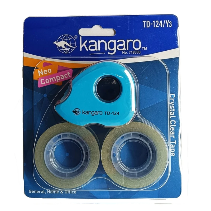 Kangaro TD-124Y3 Tape Dispenser  Turquoise - Kangaro