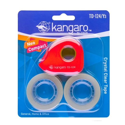 Kangaro TD-124Y3 Tape Dispenser Red Kangaro TD-124Y3 Tape Dispenser Red