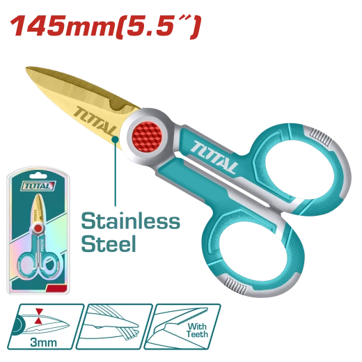 Total Electrician's Scissors 145mm / 5.5 Total Electrician's Scissors 145mm / 5.5