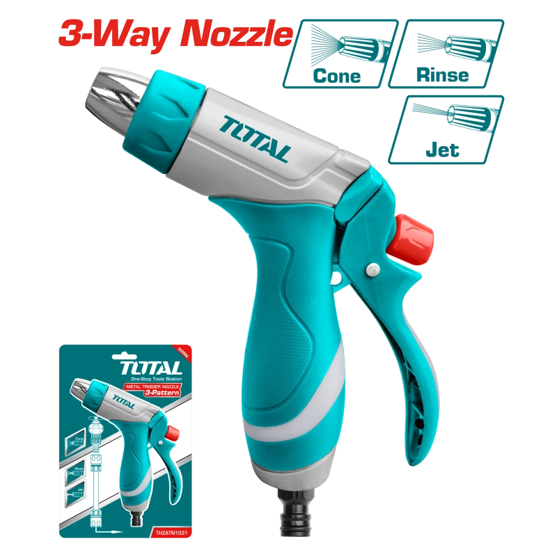 Total Metal Trigger Nozzle 3-Way Adjustable - THZATN1031 - Total