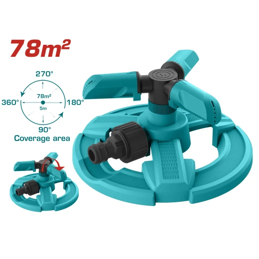Total Plastic 3 Arm Rotatory Sprinkler - THPS23602 Total Plastic 3 Arm Rotatory Sprinkler - THPS23602