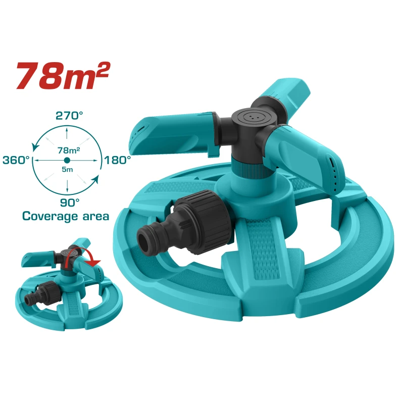 Total Plastic 3 Arm Rotatory Sprinkler - THPS23602 - Total