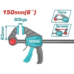 Total Quick Bar Clamp 150mm / 60kgs - THT1340601