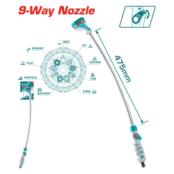Total Water Wand 9-Way Nozzle 475mm - THWW092