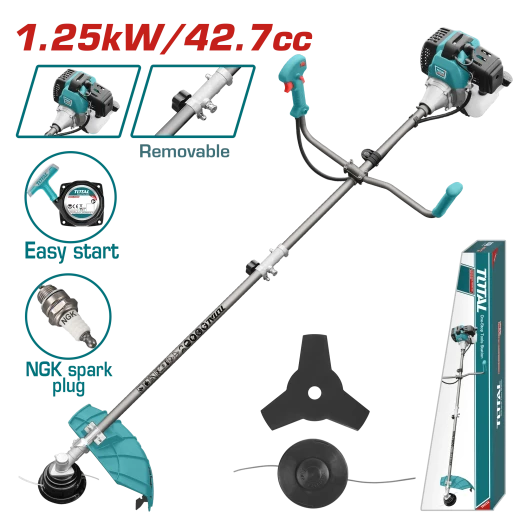 Total Gasoline Grass Trimmer and Brush Cutter 42.7cc / 420mm - TP5434421 Total Gasoline Grass Trimmer and Brush Cutter 42.7cc / 420mm - TP5434421