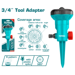 Total Plastic Sprinkler 9 Spray Patterns - THPS62031