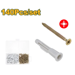 Jadever set of screws and wedges140 pieces