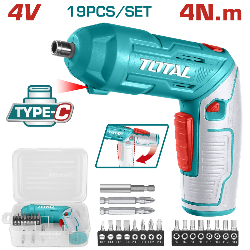 Total Lithium-Ion Cordless Screwdriver- TSDLI0442 - Total