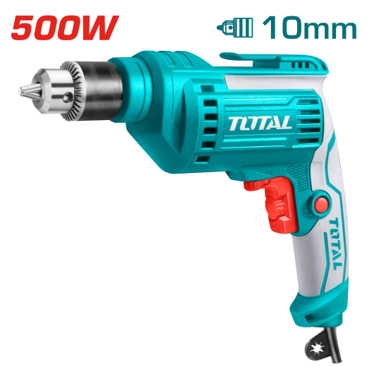 Total Electric drill 500 watts, regular walnut Total Electric drill 500 watts, regular walnut