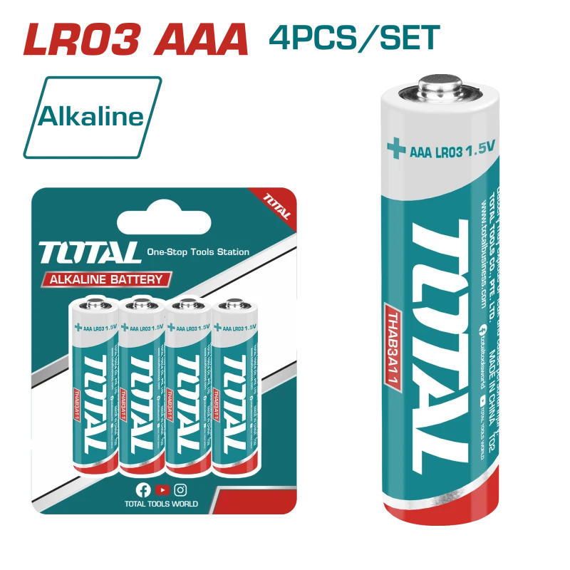 Total Alkaline battery AAA 4PCS - Total