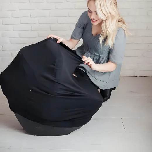 in 5-in-1 Easy Fit Elastic Polyester Cover - black  - Image 3