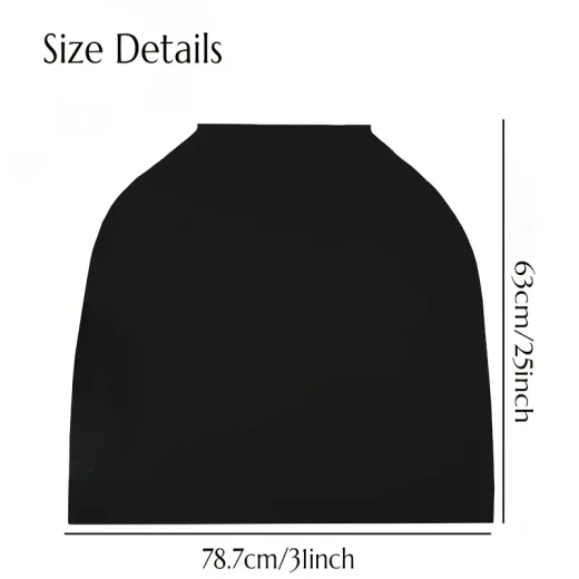 in 5-in-1 Easy Fit Elastic Polyester Cover - black  - Image 2