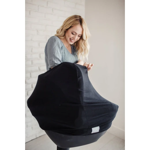in 5-in-1 Easy Fit Elastic Polyester Cover - black  - Image 13