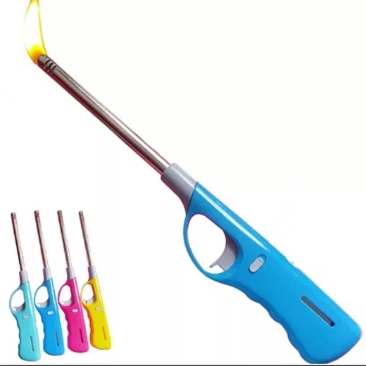 Large Gas Lighter with Safety Lock, Ideal for Kitchen, BBQ & Outdoor Use, Assorted Color - Image 2