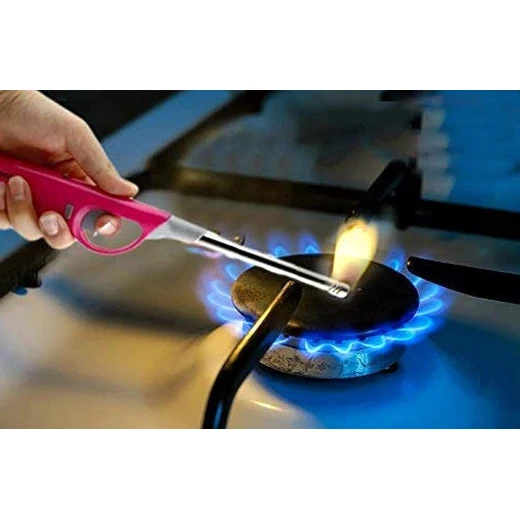 Large Gas Lighter with Safety Lock, Ideal for Kitchen, BBQ & Outdoor Use, Assorted Color - Image 4