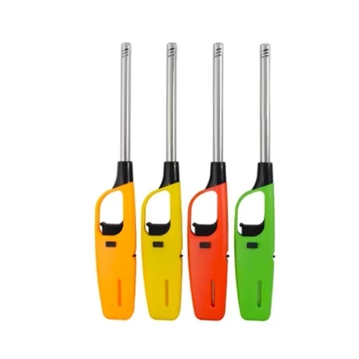 Large Gas Lighter with Safety Lock, Ideal for Kitchen, BBQ & Outdoor Use, Assorted Color Large Gas Lighter with Safety Lock, Ideal for Kitchen, BBQ & Outdoor Use, Assorted Color