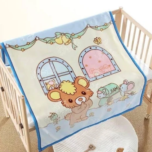 AL-ZABET BABY Winter Baby Blanket – Embossed – Blue – 110×110 cm - Image 7
