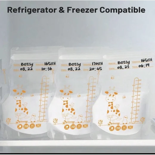 Breastmilk Storage Bags 250ml, Leak-Proof, Double-Sealed, Baby-Safe, Writable, Refrigeration & Freezer Compatible, 1 Pack for Nursing Moms - Image 6