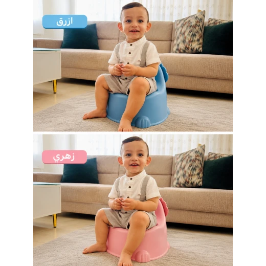 نونية تدريب الأطفال على الحمام مع غطاء – لون زهري - Image 2
