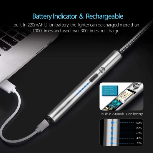 ولاعة كهربائية قابلة للشحن USB بألوان متعددة - Image 4