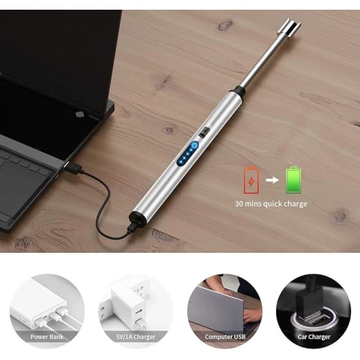 ولاعة كهربائية قابلة للشحن USB بألوان متعددة - Image 5