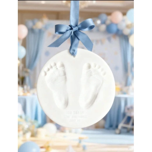 Baby Hand & Footprint Clay Keepsake Kit – Pink Color | Size S - Image 4