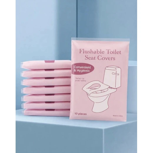 10PCS Disposable Dissolvable Toilet Seat Covers  Portable Emergency Seat Cushions for Travel, Business Trips, Camping & Public Restrooms - Image 8