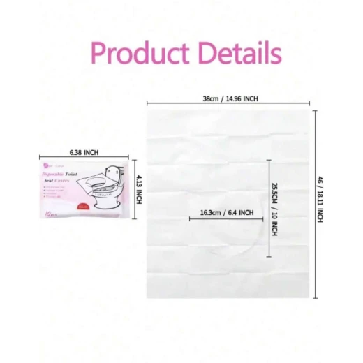 10PCS Disposable Dissolvable Toilet Seat Covers  Portable Emergency Seat Cushions for Travel, Business Trips, Camping & Public Restrooms - Image 5