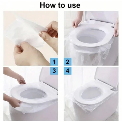 10PCS Disposable Dissolvable Toilet Seat Covers  Portable Emergency Seat Cushions for Travel, Business Trips, Camping & Public Restrooms - Image 20
