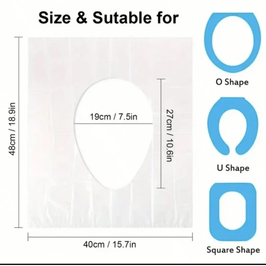 10PCS Disposable Dissolvable Toilet Seat Covers  Portable Emergency Seat Cushions for Travel, Business Trips, Camping & Public Restrooms - Image 16