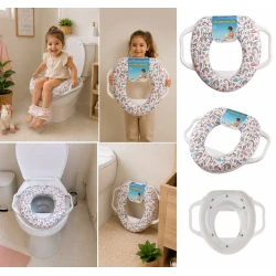 Soft Padded Toddler Toilet Training Seat with Handles Unicorn Design