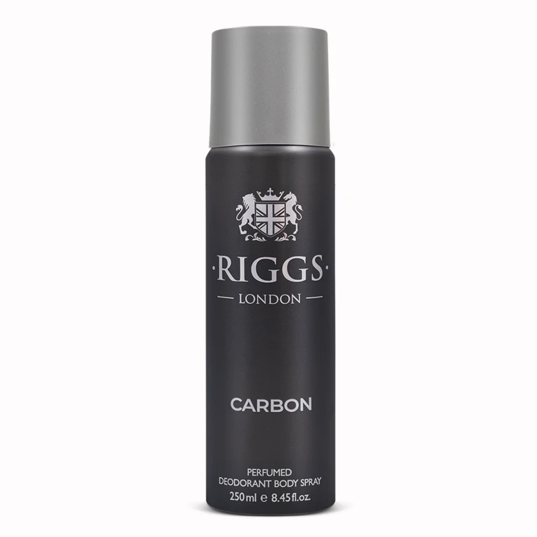 Riggs London Carbon Body Spray, 250ml Deodorant for Men - Riggs