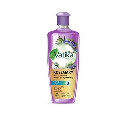 Vatika Rosemary Oil for Hair Growth 200ml | Infused with Biotin | Promotes Stronger Hair Growth, Prevents Hair Fall | No Parabens, Sulphates or Silicones Vatika Rosemary Oil for Hair Growth 200ml | Infused with Biotin | Promotes Stronger Hair Growth, Prevents Hair Fall | No Parabens, Sulphates or Silicones