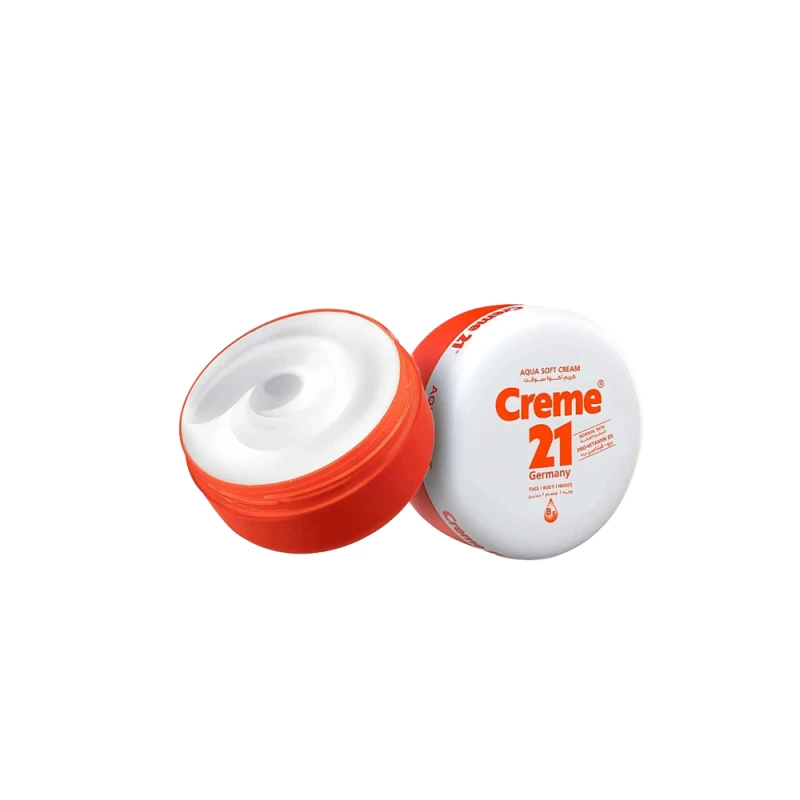 Creme 21 Aqua Soft Cream 150ml, Hydrating Cream with Pro-Vitamin B5, Stimulates Skin Renewal, Provides Deep Moisture, Leaves Skin Refreshed & Baby Soft - Creme 21